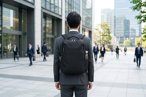 「え、リュックが浮いてる？」 肩の重さを40％軽減する「無重力リュック」が洋服の青山から登場！