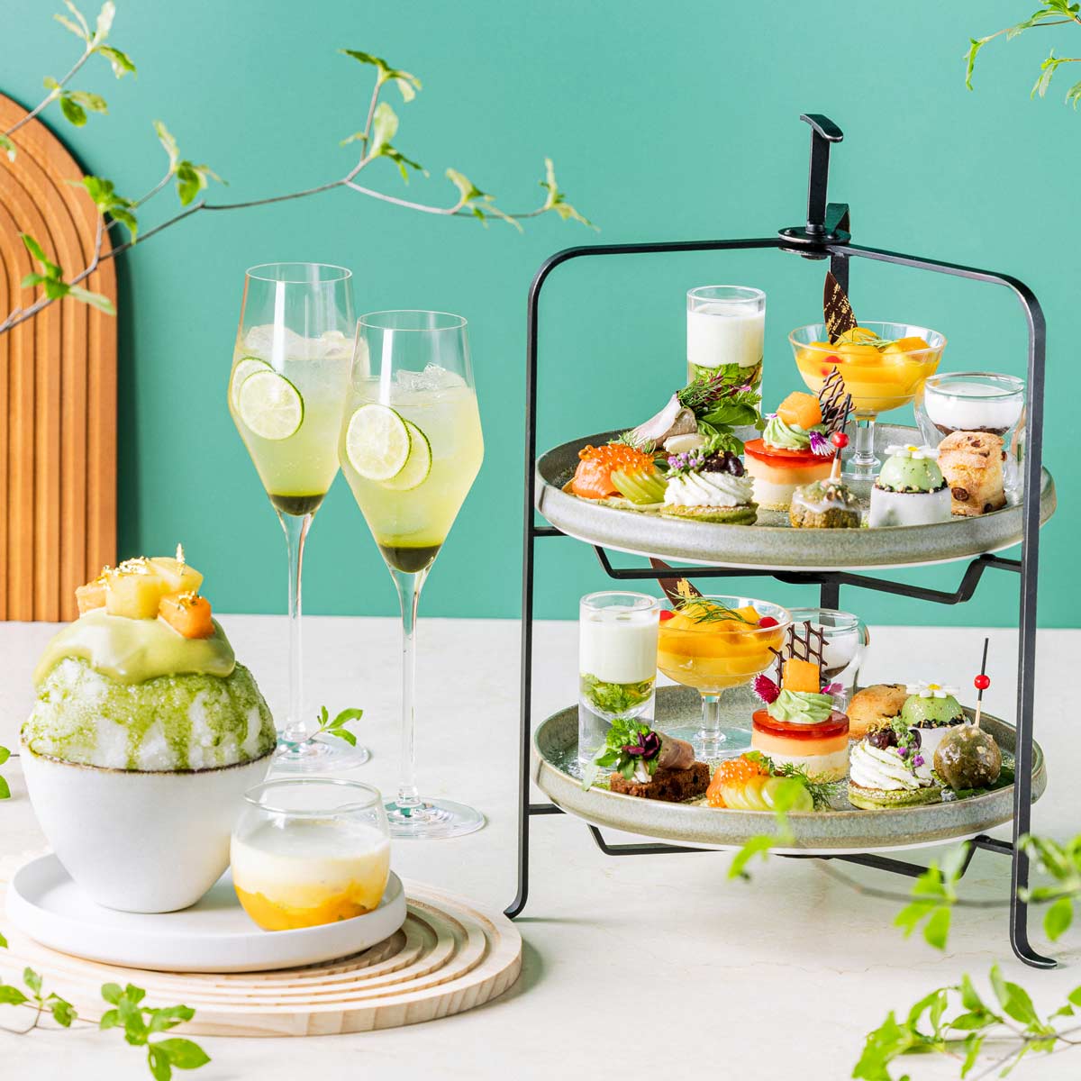 東京ベイ潮見プリンスホテルで、抹茶を味わう夏のアフタヌーンティー。こだわりの詰まった抹茶とメロンのかき氷を堪能