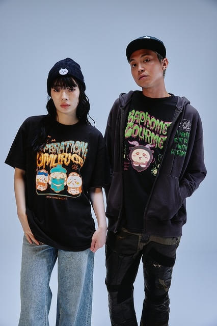 「ちいかわ」「ナガノキャラクターズ」の“それぞれの恐怖”をポップに描いたTシャツ発売ホラーだけどどこか笑えるデザイン