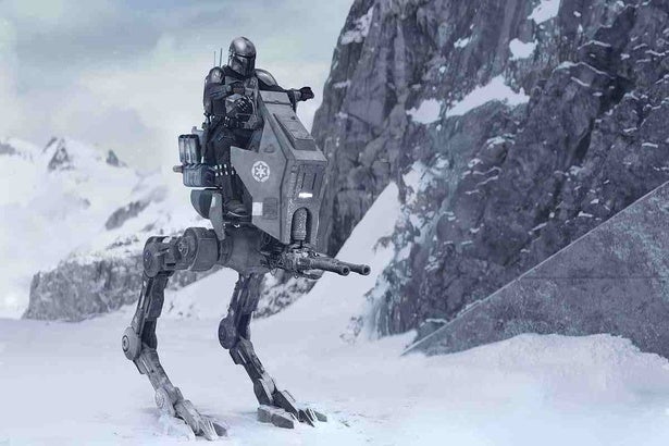 大迫力のチェイス！『スター・ウォーズ／マンダロリアン・アンド・グローグー』AT-RTに乗った2人が雪山を駆け巡る本編映像