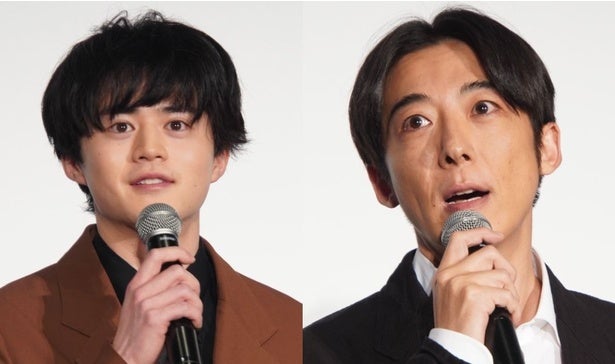 険しい顔の高橋一生＆必死にガードの鈴鹿央士、ナイスコンビなオフショに「キュン」の声＜リボーン 〜最後のヒーロー〜＞