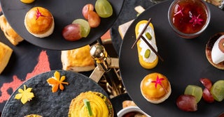 ザ・プリンス パークタワー東京の秋アフタヌーンティー。かぼちゃやじゃがいも、きのこなど、北海道食材のスイーツ＆セイボリー