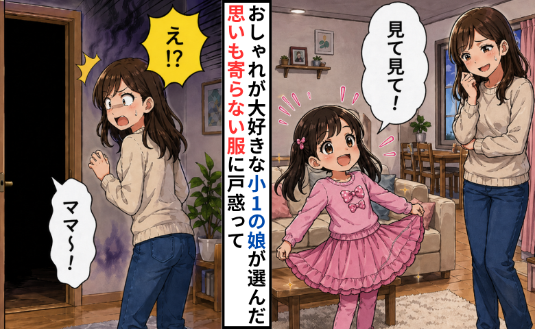 「見て見て、靴下も」自分で服を選ぶ小1の娘。得意げな姿に母が戸惑った理由