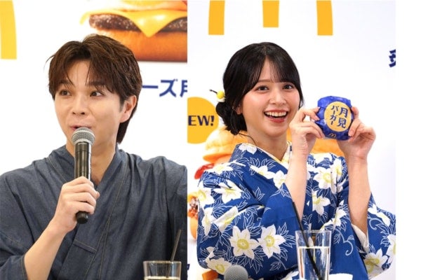 「心にじゅわ〜っと沁みる」M!LK塩﨑太智・=LOVE佐々木舞香が新「月見」シリーズを全力実食＆全力ジェスチャー！