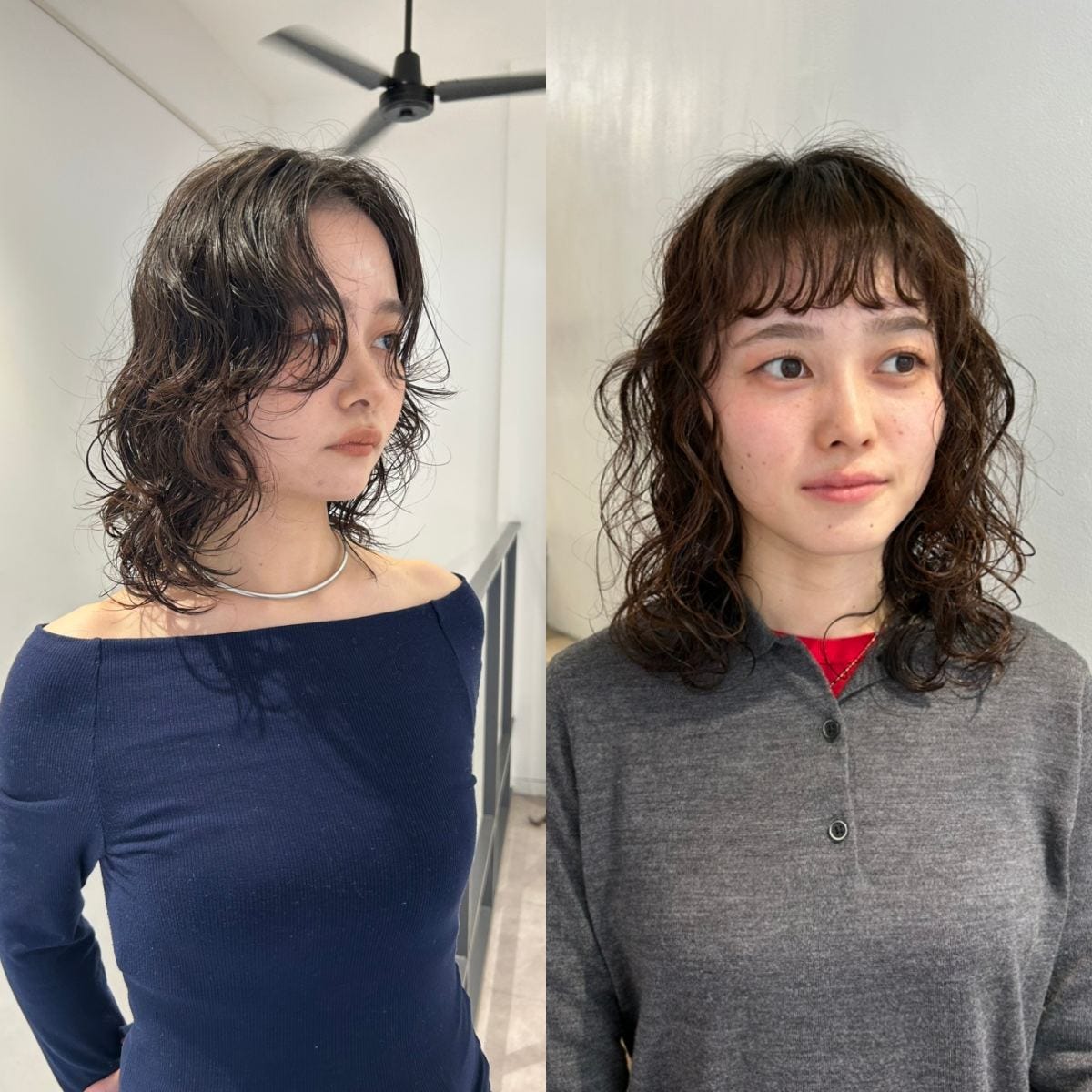 顔周りで差がつく！ミディアムパーマ3選。小顔見えする大人ヘア