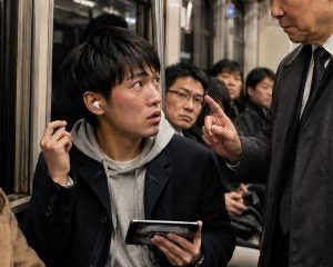 「イヤホンからの音漏れがすごくて…」電車内で動画を見続ける若い男性に、年配男性が放った“毅然としたひと言”