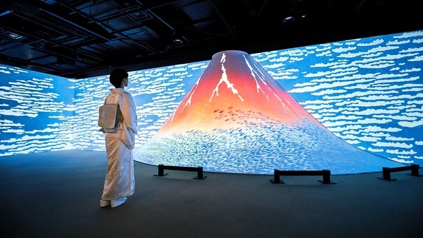北斎の「赤富士」が動き出す。銀座に没入型「動き出す浮世絵ミュージアム」2027年春オープン！