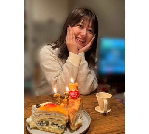  尾崎里紗アナ、２歳息子からのBDソング＆乾杯に感激 