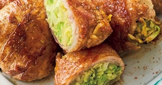 豚肉にたっぷりキャベツが包まれた「肉巻きキャベツの照り焼き」