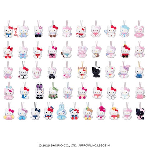 ハローキティ】ピンクブラックがラインナップした記念マスコット全51種