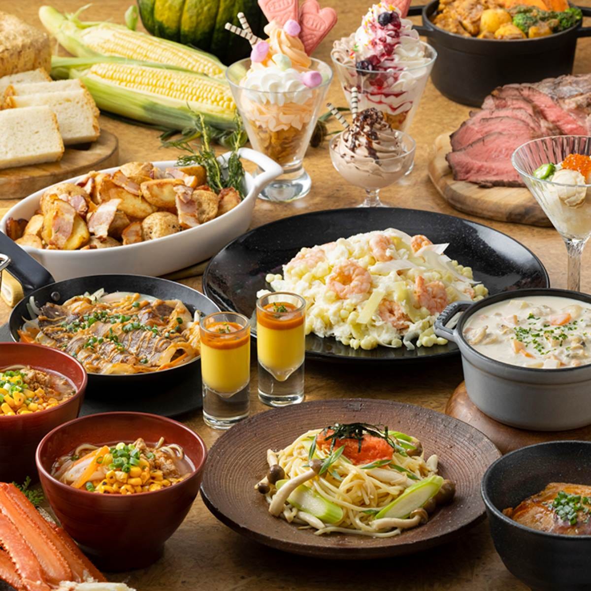 東京ドームホテルで、北海道グルメを集めたランチ＆ディナービュッフェ開催。1人1皿限定の特別メニューや「海鮮パフェ」も！