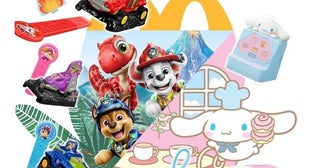 キター！ハッピーセット新作【パウパト・シナモロール】おもちゃ2種に加え、絵本と図鑑も！7/10から期間限定登場