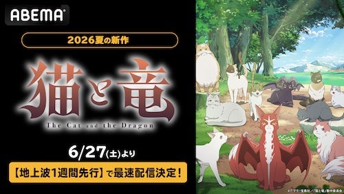  夏アニメ『猫と竜』ABEMAで地上波１週間先行・WEB最速配信 
