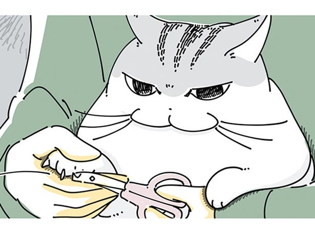 最初は不満げ、徐々に抵抗し始めるネコ。爪切りが嫌すぎるのは分かるけど