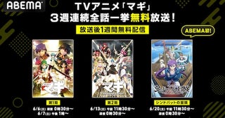  人気魔導冒険ファンタジー『マギ』シリーズABEMAで無料一挙放送 