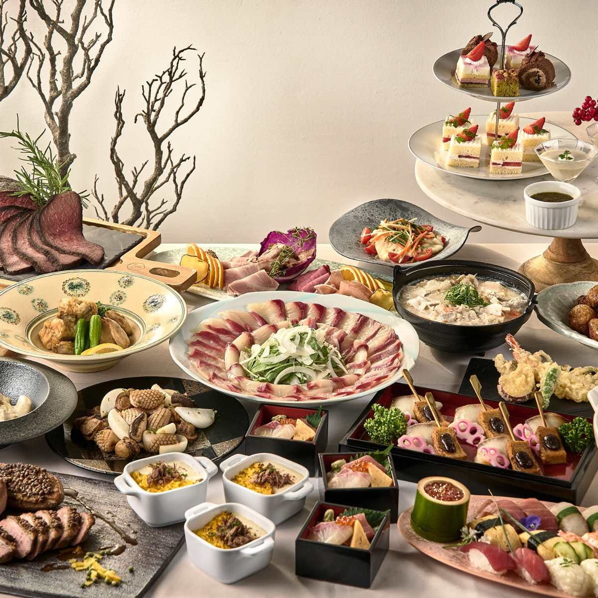 ウェスティン都ホテル京都「京都 冬の恵み」ビュッフェ。人気のにぎり寿司やローストビーフ、ぶりのしゃぶしゃぶ、京風おでんも