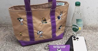 スヌーピーの刺しゅうが主役！大人も持てる舟形トート＆マルチケースが「スヌーピータウンショップ」に登場