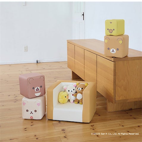 【リラックマ】家具職人が作るiebitoキッズチェアクッションに注目！