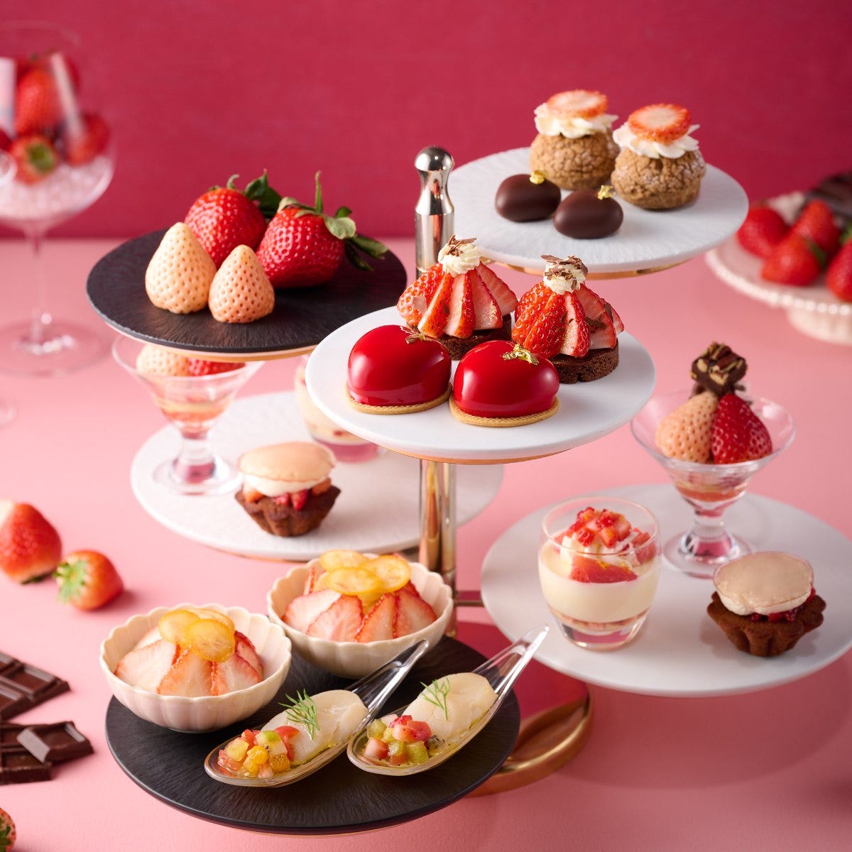 7品種ものいちごとチョコレートが競演！フルーツの目利きが手がける「ストロベリー＆チョコレートアフタヌーンティー」