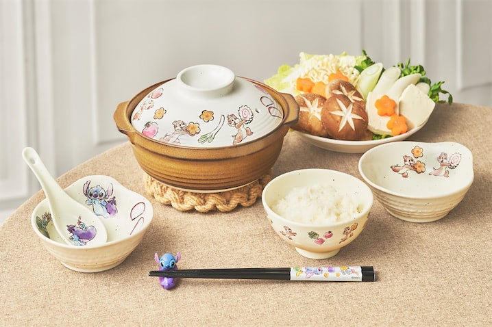 【ディズニーストア】チップ＆デールやスティッチとスクランプが和食器にデザイン！