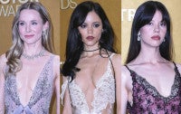 アクター賞を彩ったセレブのシアールックランジェリー風から“抽象画”ドレスまで