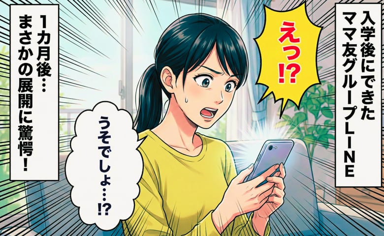 入学後、ママ友5人グループLINEが誕生「助かる！」と喜んでいた私…→1カ月後の違和感の正体とは