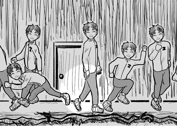 【ホラー漫画】笑顔で追いかけてくる友達の姿をした“何か”…身の毛がよだつ光景に「不気味で最高」