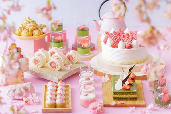 ホテルニューオータニ大阪、桜と抹茶がテーマのスーパースイーツビュッフェを開催4月1日から