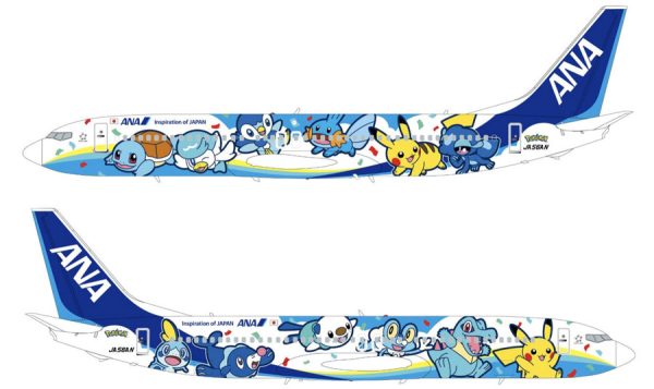 ANA、特別塗装機「ポケモンジェット 青」のデザインを発表ポケモン30周年特別企画