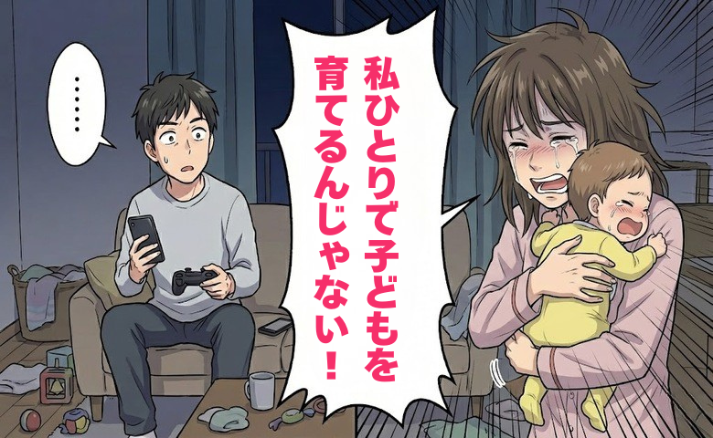 「ひとりで育てるんじゃない…」涙の訴え！育児しない夫が改心し夜泣き対応を始めたワケ【体験談】