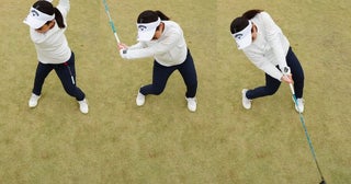 飛ばない人の共通点はアーリーリリース！ 342yドラコン女子は斜めに体重移動してシャフトを強烈に逆しなり