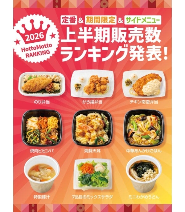 【ほっともっと】本当に売れてるお弁当＆サイドメニューは？2026年上半期・販売数ランキング大公開！