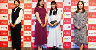 ホステスプロの西村優菜、渋野日向子らが前夜祭を彩る昨年覇者・神谷そらはエレガントな装い