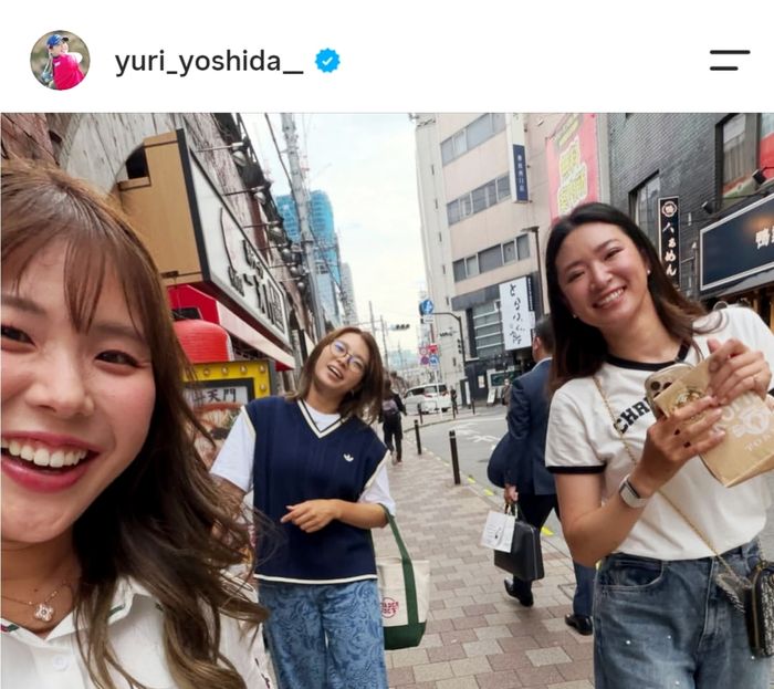 吉田優利が渋野日向子、原英莉花と一緒にかき氷！ 米国女子ツアーから一時帰国、国内メジャー大会に向けて楽しく英気を養う