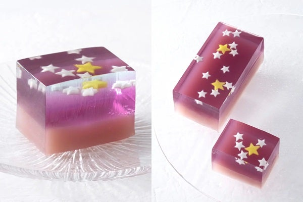【京都府京都市】七夕前の1週間限定で出逢える和菓子「星逢い」発売！2色の琥珀羹で夜空の色を表現