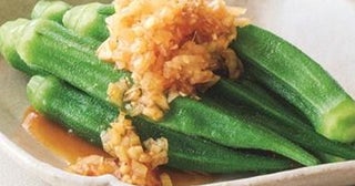 薬味たっぷりのたれをかけて、やみつきに！「よだれオクラ」