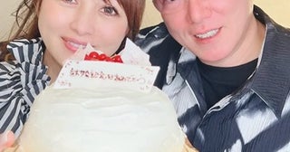  渡辺美奈代、28周年の結婚記念日にラブラブ夫婦ショット 