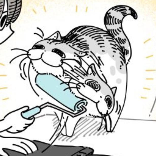 【ネコ漫画】コロコロされるのが大好きな愛猫!?その仕草に「実家の猫も好きですよ」など共感の声続出