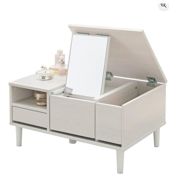 ひとり暮らしにも、ちょうどいい。ミラー、収納、テーブルが一体化した便利なアイテム【萩原】のドレッサーがAmazonに登場中‼