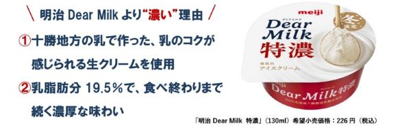 寒い冬にぴったりの濃厚ミルクアイスが誕生シリーズ初の冬アイス「明治 Dear Milk 特濃」