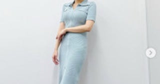 “美しすぎる気象予報士”穂川果音、美ボディ際立つタイトワンピに「素晴らしいスタイル」