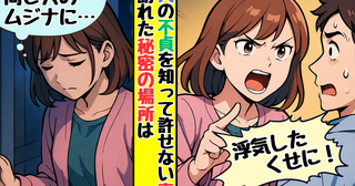 夫の不貞を知り、許したいのに責めてしまう妻が「同じ穴のムジナに…」と訪れた秘密の場所